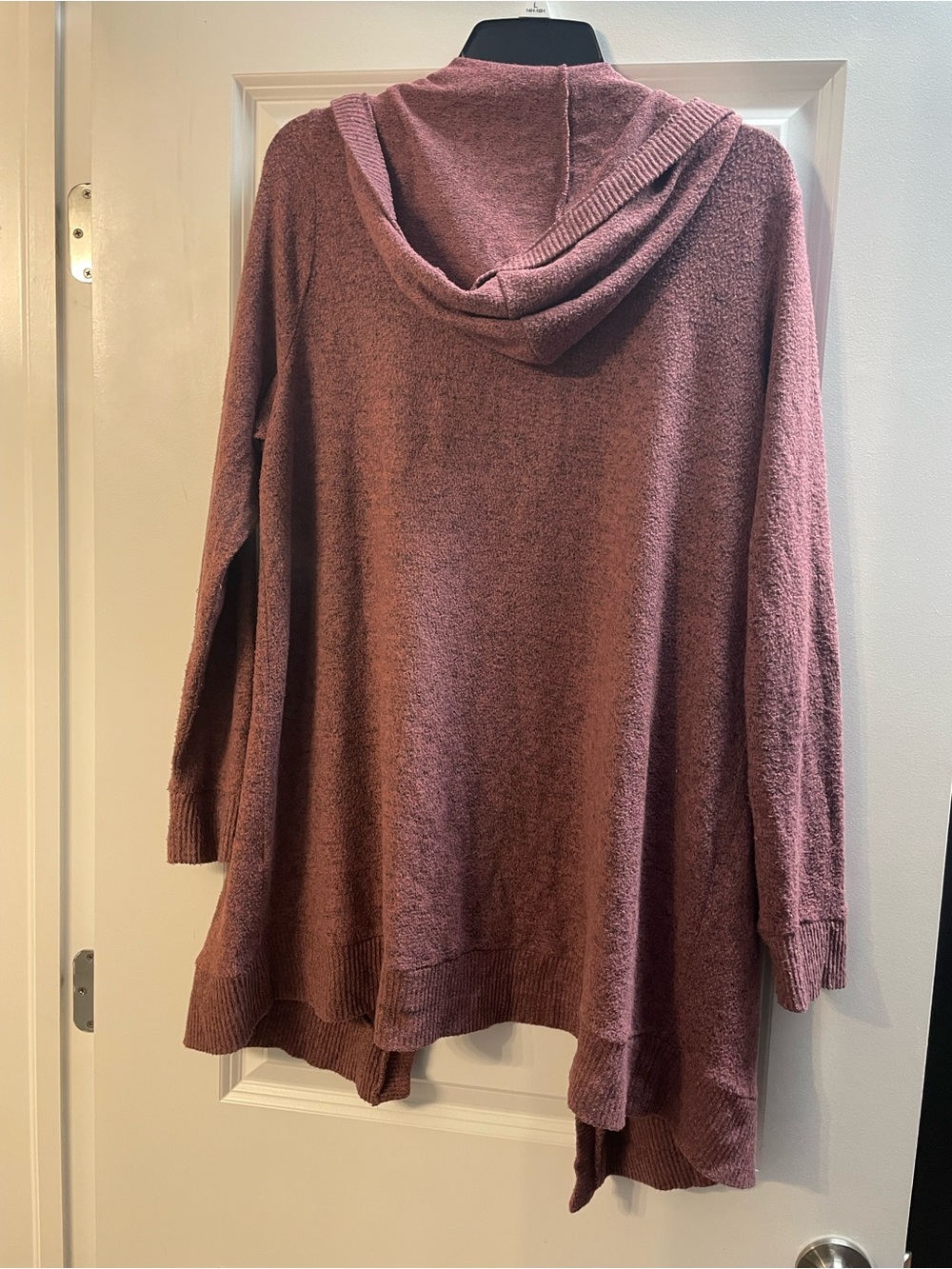 torrid mauve open-front hooded cardigan - Picture 2 of 2